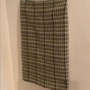 Theory wool plaid skirt